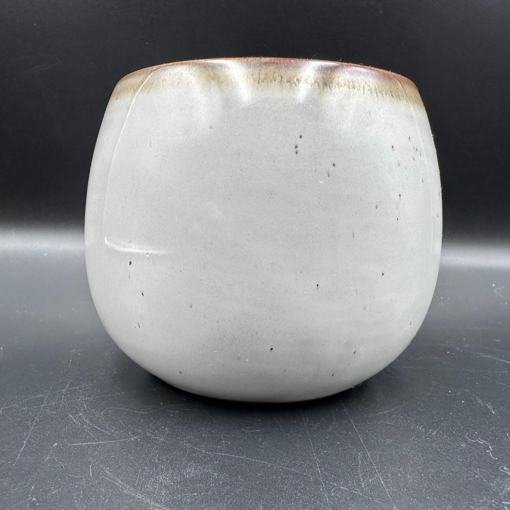 Hearth & Hand Magnolia Stoneware Reactive Glaze Mug 10oz Gray Brown Rim T2118